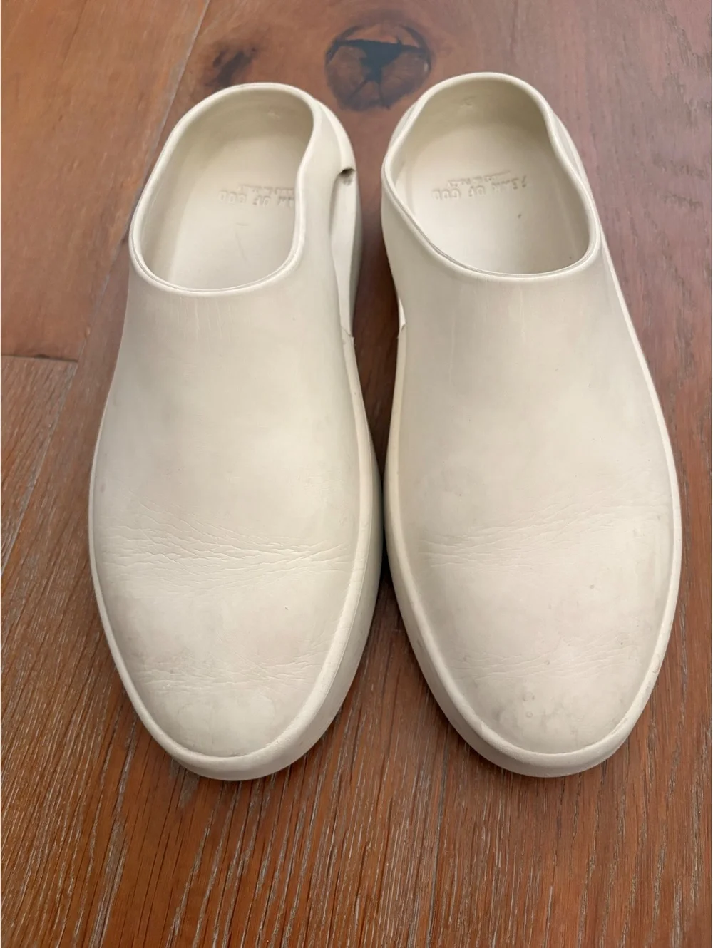 Fear of God White Slip-On Rubber Clog Minimalist Aesthetic Size 12